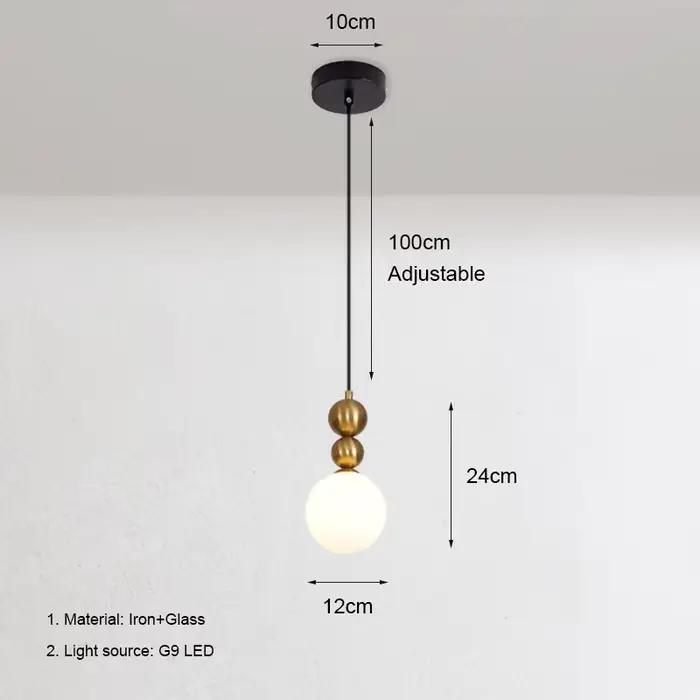 Lampe LED Suspendue en Verre au Design Nordique Moderne