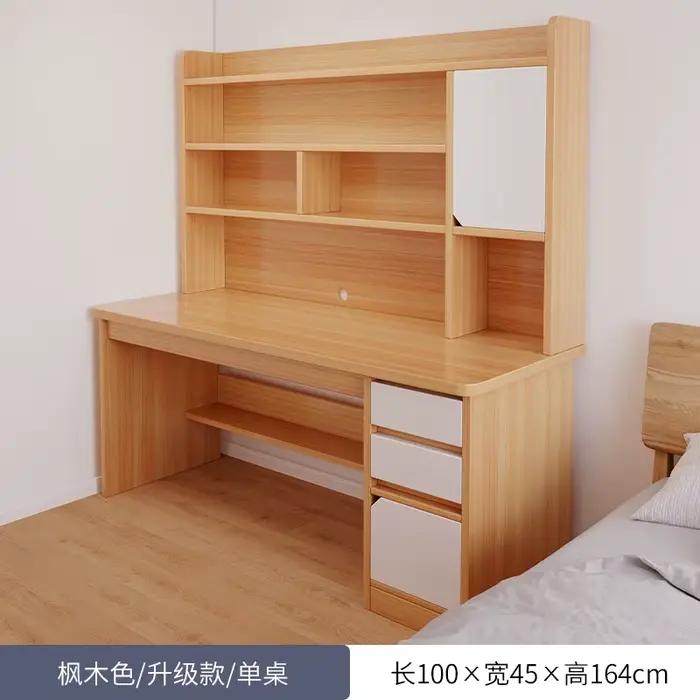 Bureau d'ordinateur intégré pour chambre d'étudiant, bureau d'écriture simple pour maison de location, table moderne et simple