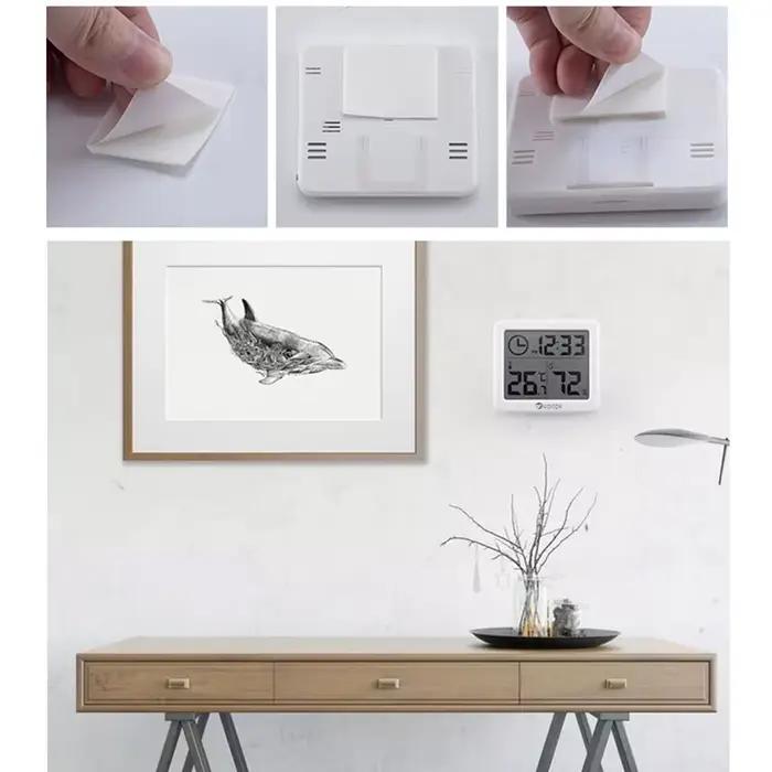 Horloge numérique de bureau avec température et humidité