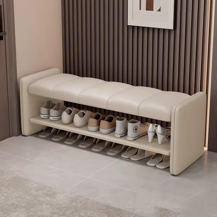 Banc à chaussures moderne pour chambre à coucher, bureau, appartement, style italien minimaliste, rangement, couloir, meuble de cuisine design