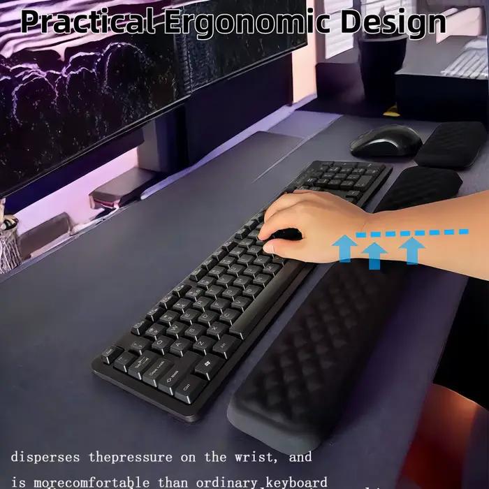 Ensemble de repose-poignets pour clavier en mousse à mémoire de forme