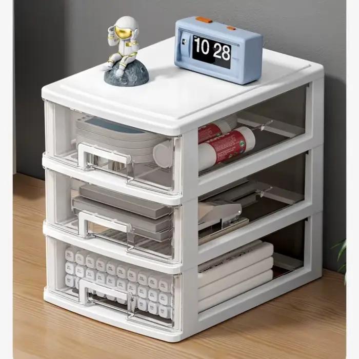 Tiroirs organisateurs de bureau modulaires système de stockage de fichiers A4 transparent style japonais pour espace de travail élégant et organisé