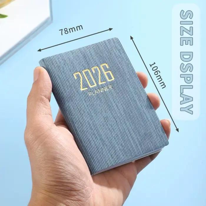 Agenda Portable A7 2026 de poche avec calendrier