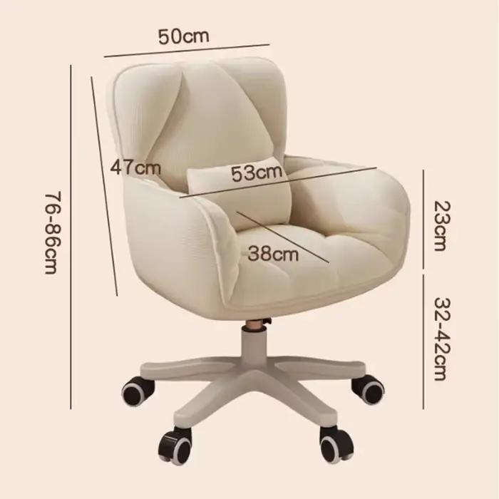 Chaises de bureau modernes pour femmes avec support dorsal