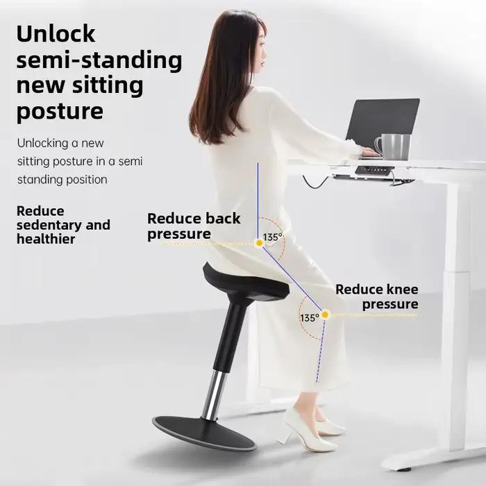 Dossier rotatif ergonomique selle confortable tabouret de bureau chaise de Bar de Style équitation