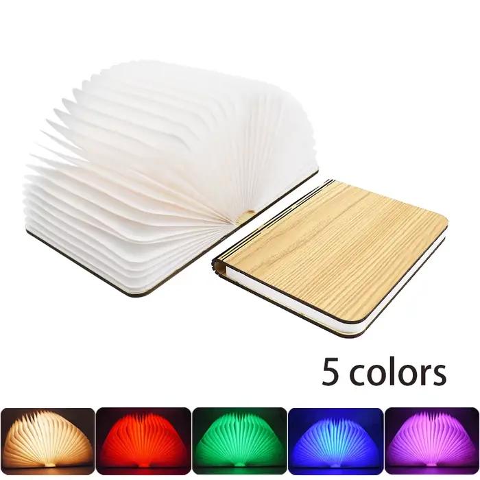 Nouvelle lampe de livre pliante LED Rechargeable 3 couleurs veilleuse cadeau d'anniversaire