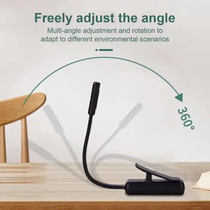Lampe de Lecture LED Portable et Rechargeable avec Pinces