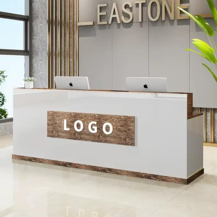 Bureaux de réception noirs personnalisés Design élégant