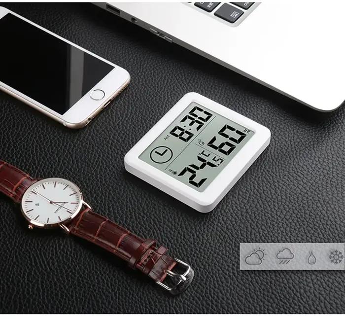 Horloge murale de bureau numérique avec température et humidité