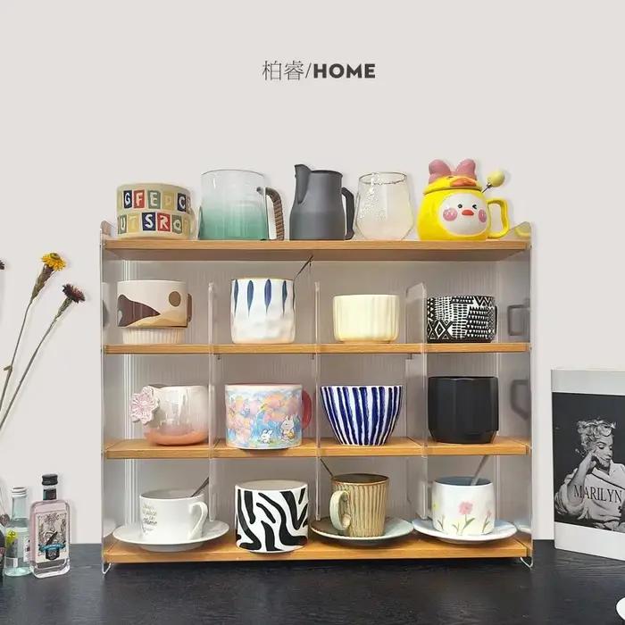 Support de séparation de bureau en verre acrylique nordique