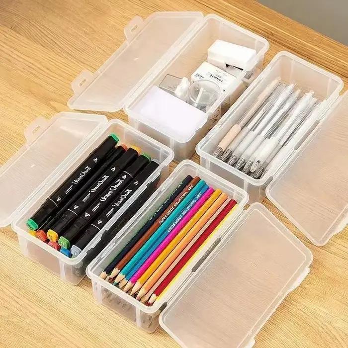 Grands boîtes de rangement en plastique transparent avec couvercles