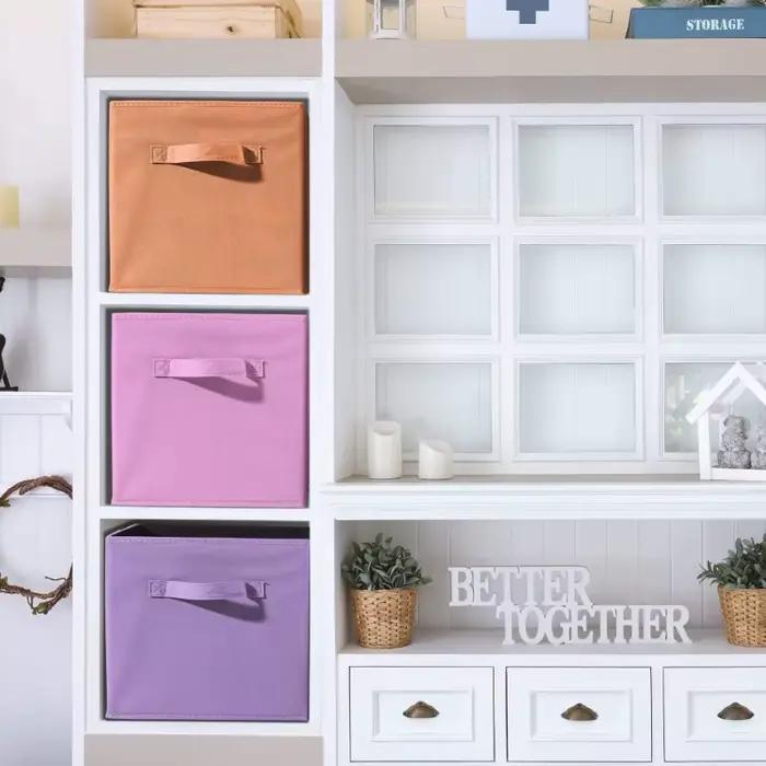 Cubes de rangement pliables avec poignées