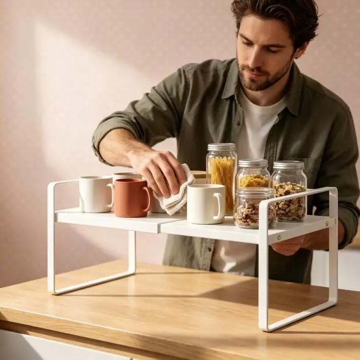 Étagère de rangement de cuisine sous l'évier