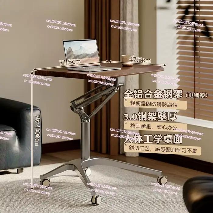 Bureau d'ordinateur à hauteur réglable pneumatique