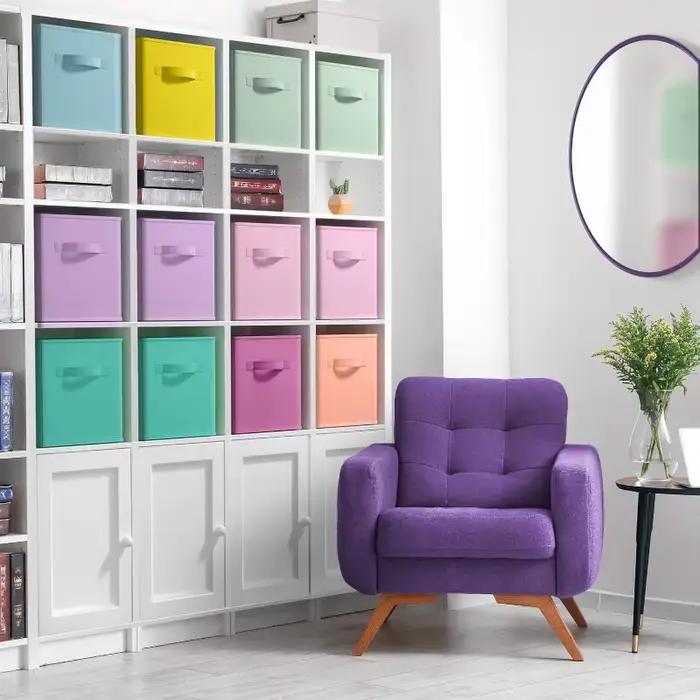 Cubes de rangement pliables avec poignées