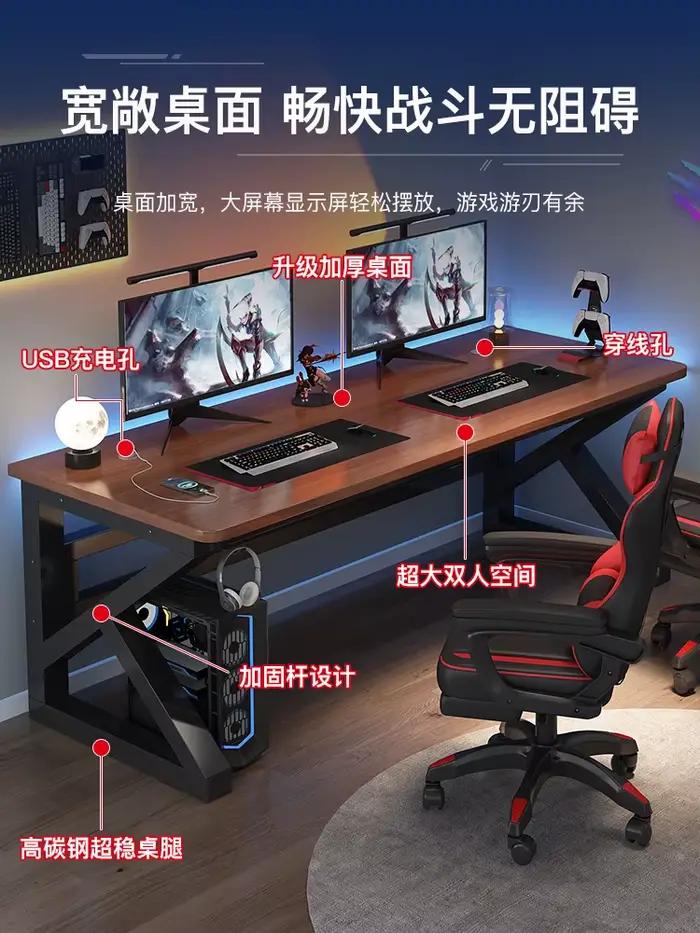 Bureau d'ordinateur, bureau Double