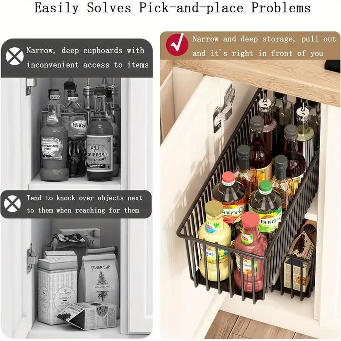 Boîte de rangement à tiroir coulissant sous l'évier buffet de cuisine organisateur d'armoire panier extractible rangement moderne pour femme occasions spéciales
