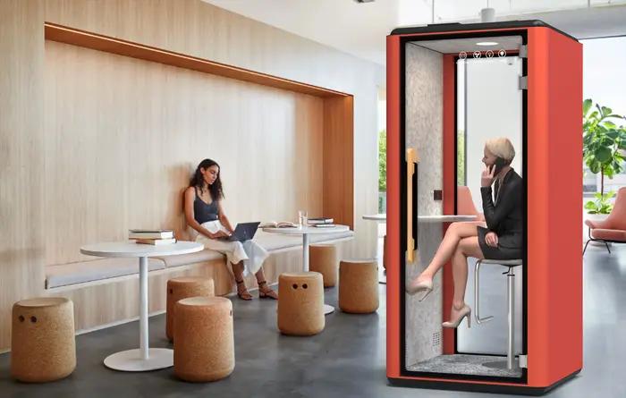 Pod de réunion de confidentialité acoustique avec cadre en aluminium