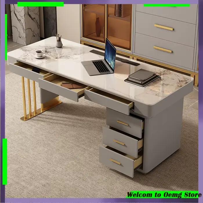 Bureau sur pied Chic, grande Table de bureau de luxe