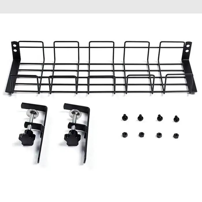 Support de rangement sous la table en métal noir pour organiser les câbles et les petits objets bureau et cuisine usage quotidien durable élégant à offrir
