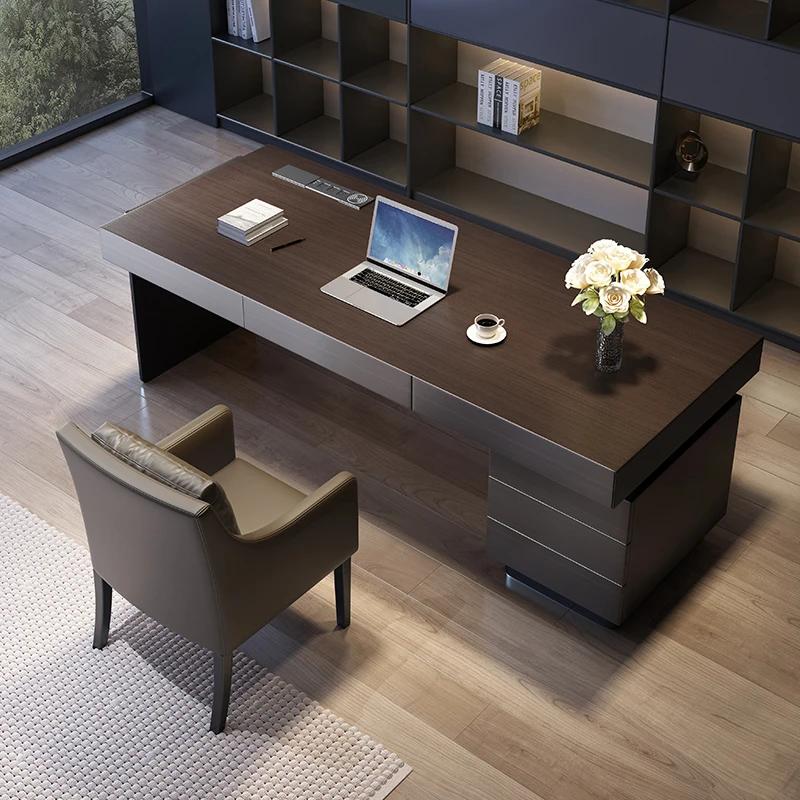 Table de rangement exécutive, armoire à douille de luxe, bureau exécutif, bureaux d'ordinateur, tiro