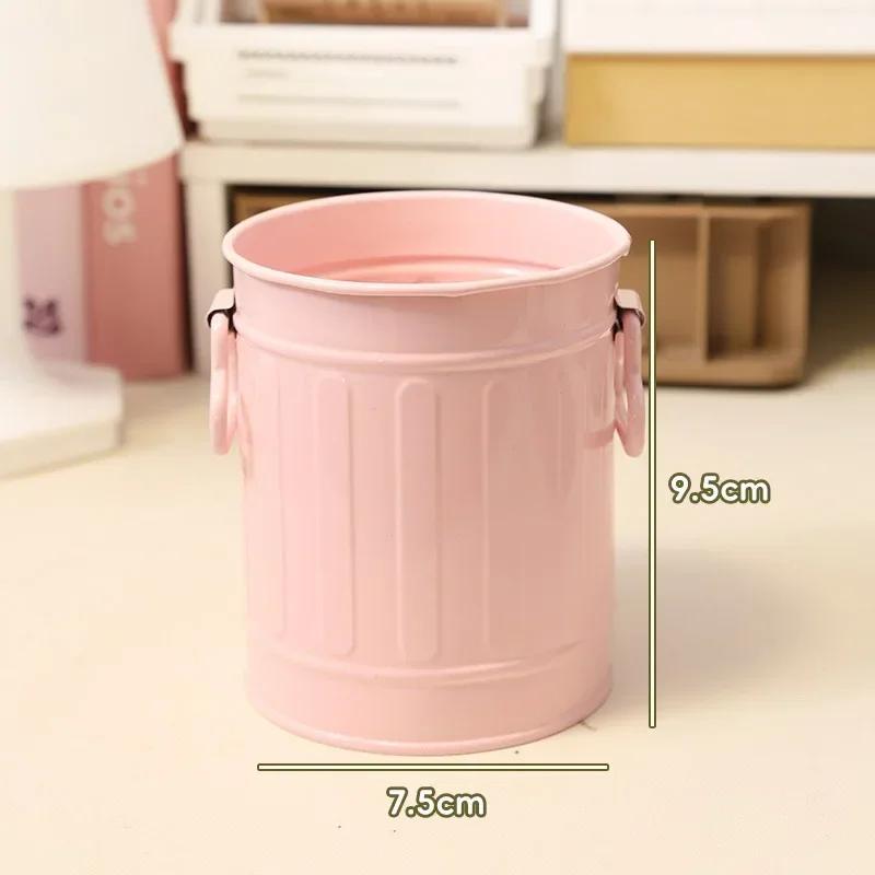 1 pièce, Récipient de rangement de bureau en plastique grande capacité, style rétro américain, pour