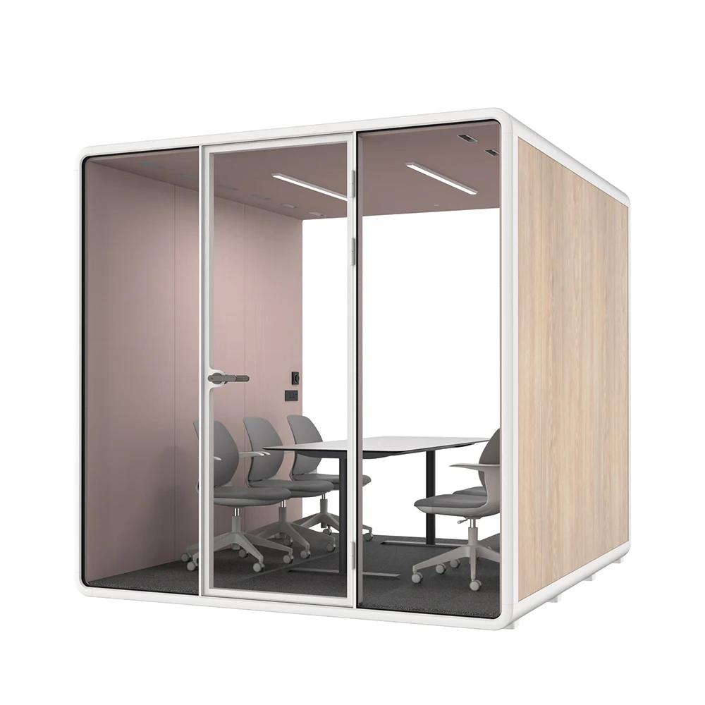 Cabine de téléphone de bureau insonorisée multifonction, dosette de réunion acoustique Portable, dos