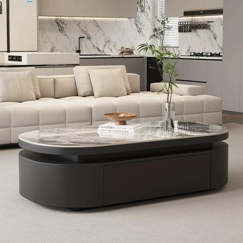 Table basse de luxe avec tiroirs