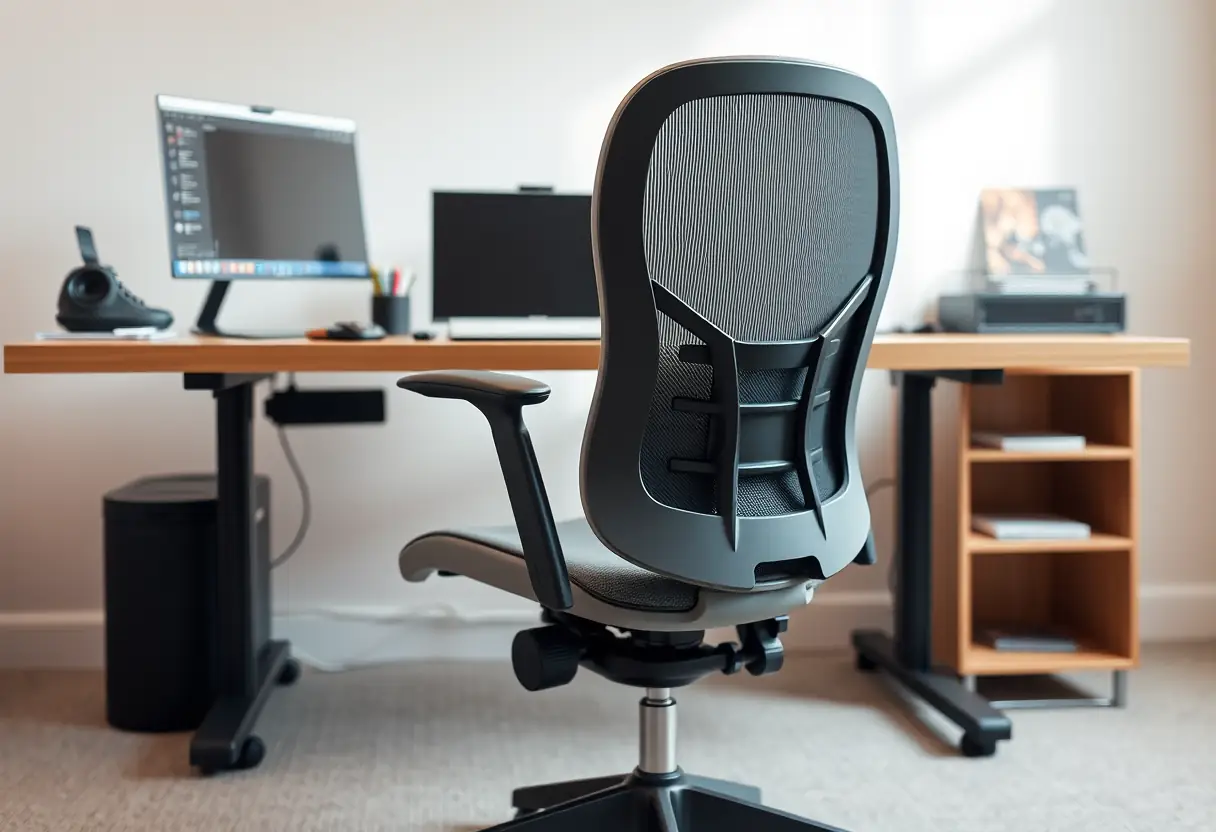 Chaise de bureau avec soutien lombaire ajustable
