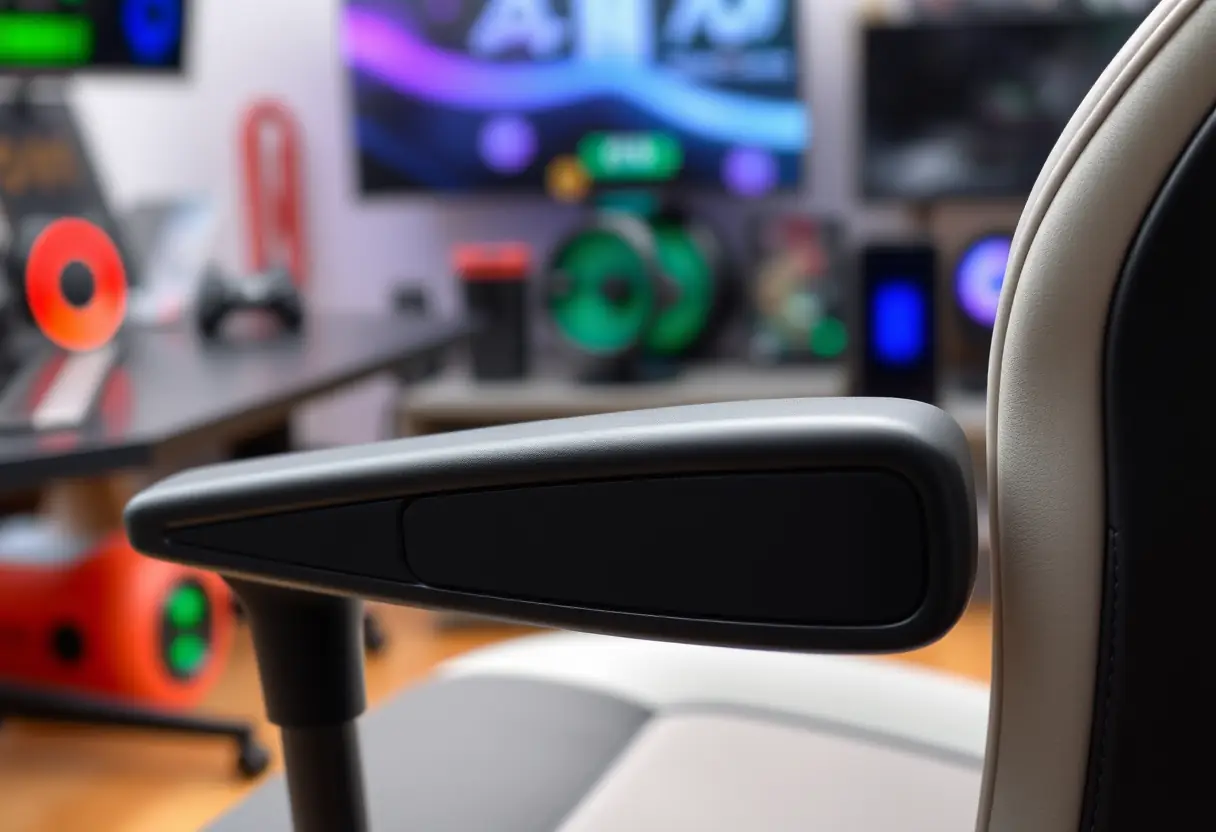 Des repose-bras ajustables sur un fauteuil gamer
